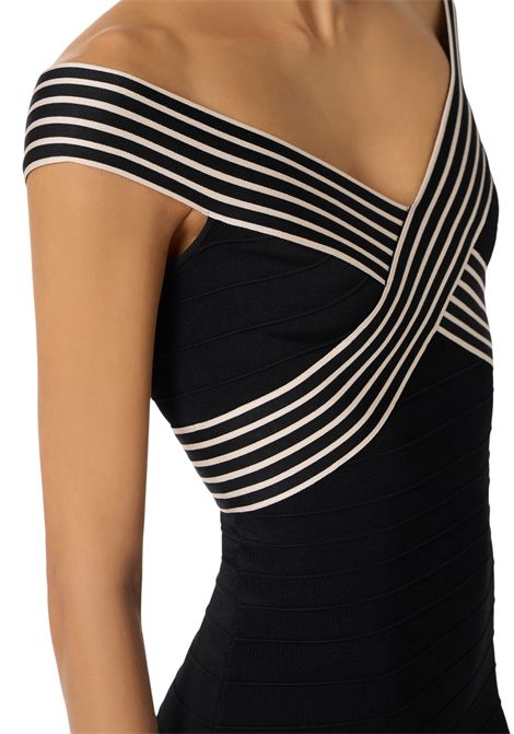 Abito lungo in maglia con bande a righe ELISABETTA FRANCHI | Abiti | AM75S61E2685